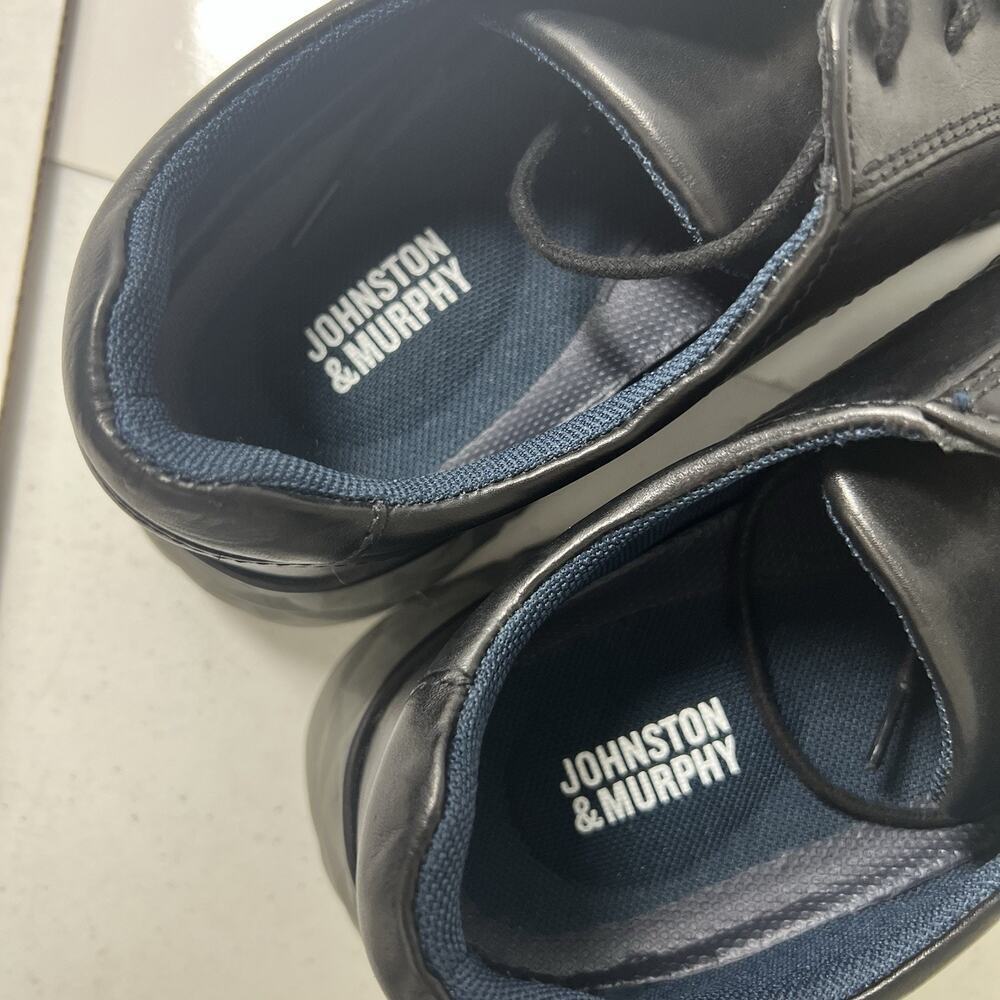 Johnston & Murphy Connor Plain Toe Derby Shoes Men's Black Size US 9M EU42 NEW - Picture 8 of 9